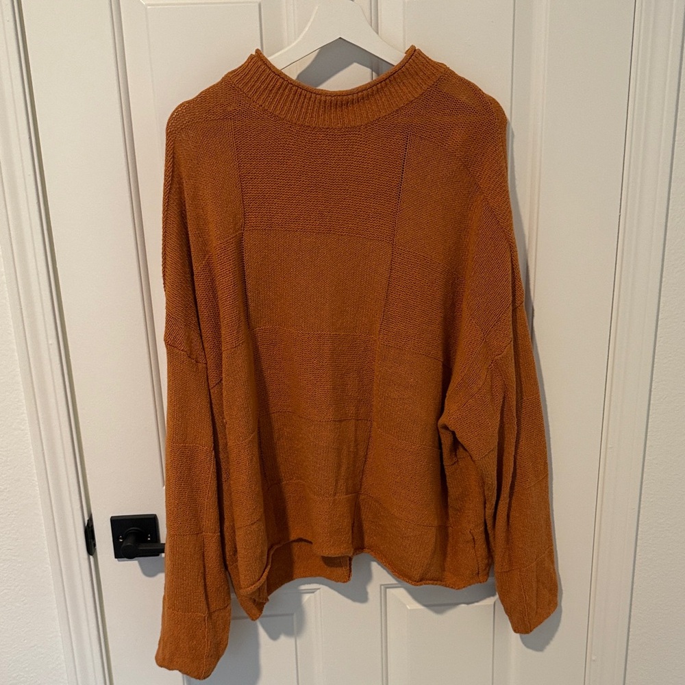 FP Beach Oversized Lightweight Orange Sweater